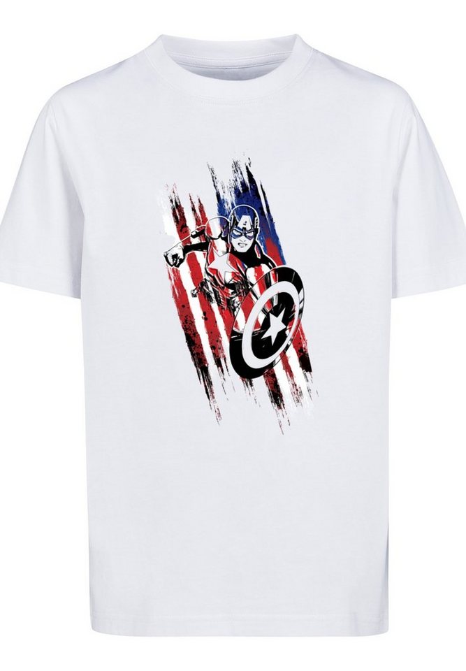 F4NT4STIC T-Shirt T-Shirt \'Marvel Avengers Captain America Streaks\' Unisex  Kinder,Premium Merch,Jungen,Mädchen,Logo Print
