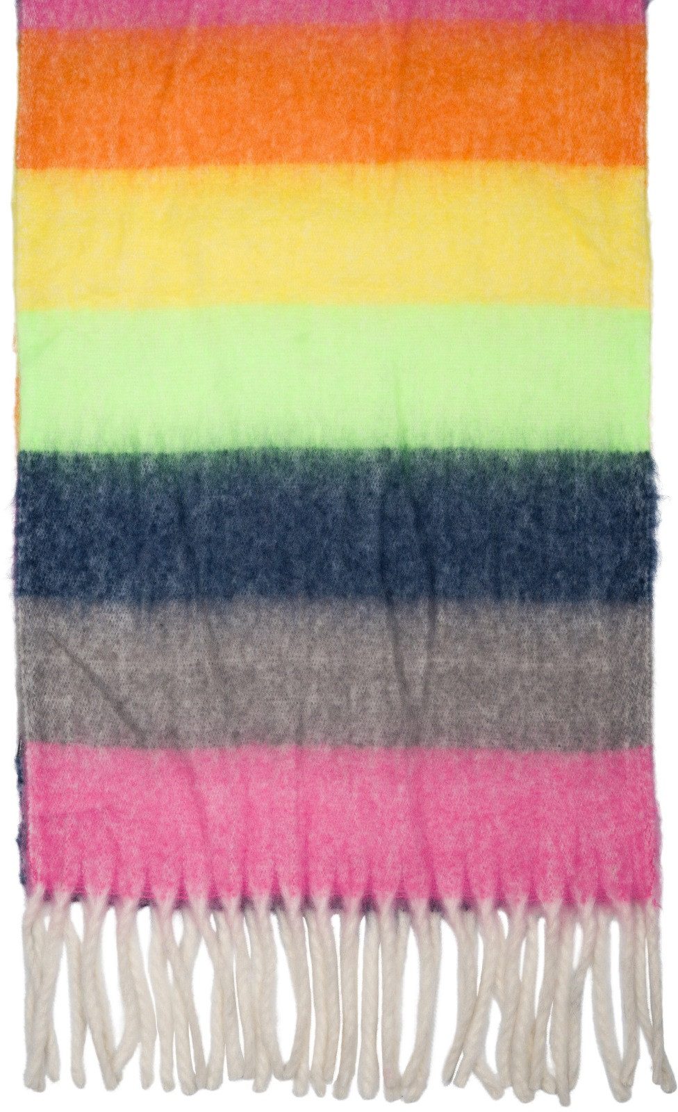 styleBREAKER XXL-Schal Web Strickschal breite Streifen bunt, (1-St) günstig online kaufen