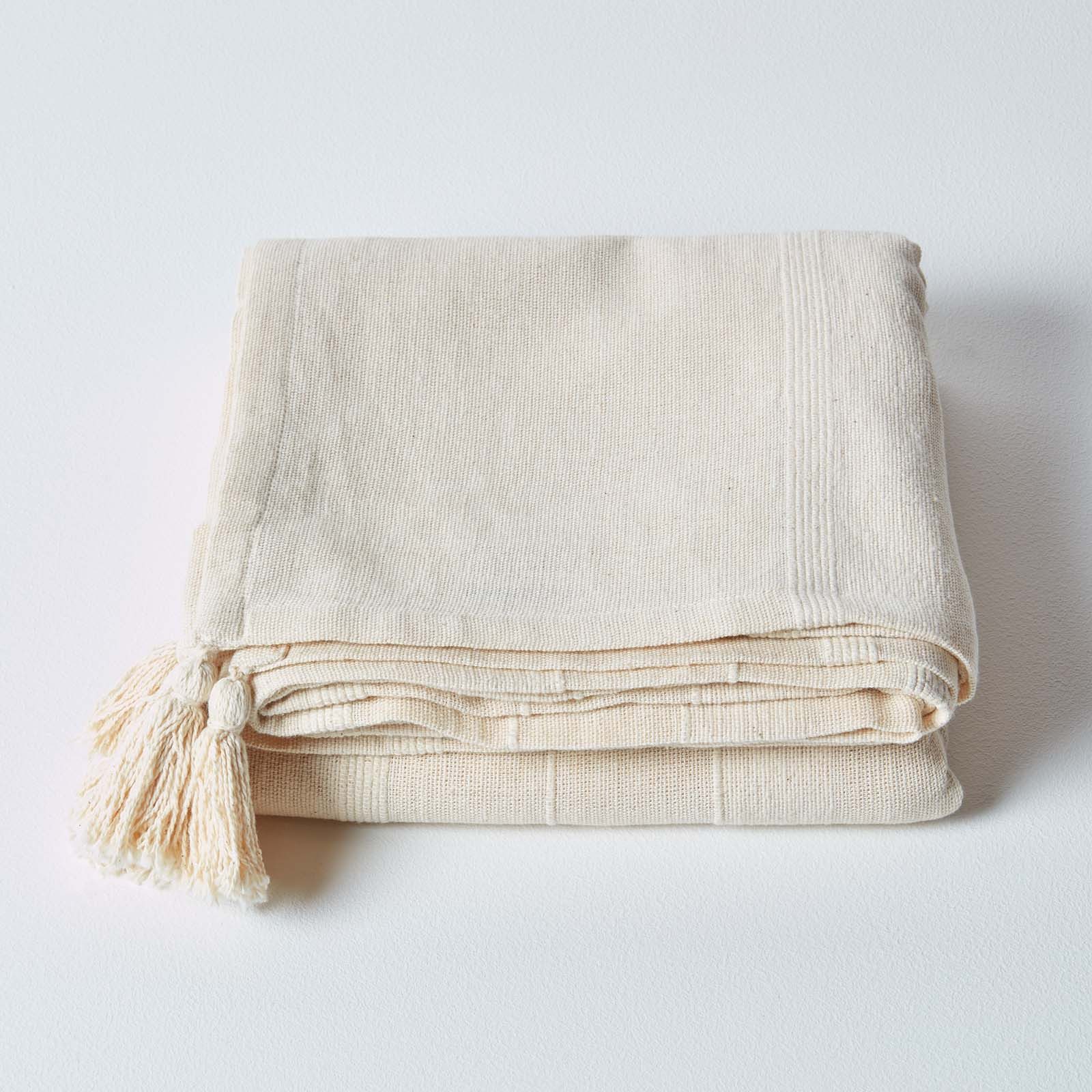 Plaid Tagesdecke Rajput, 100% Baumwolle, natur, günstig online kaufen