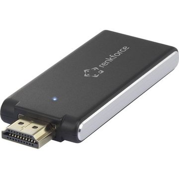 Renkforce Streaming Boxen HDMI-Streaming-Stick (AirPlay, Miracast, DLNA, AirPlay, Miracast, DLNA, externe Antenne