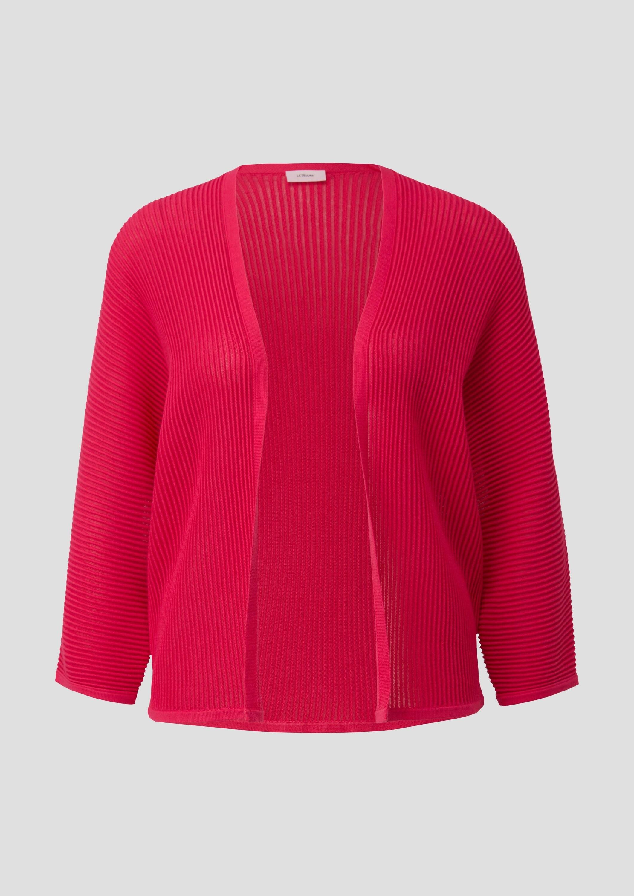 Cardigan Strickjacke Strickjacke mit 3/4-Ärmeln (1-tlg