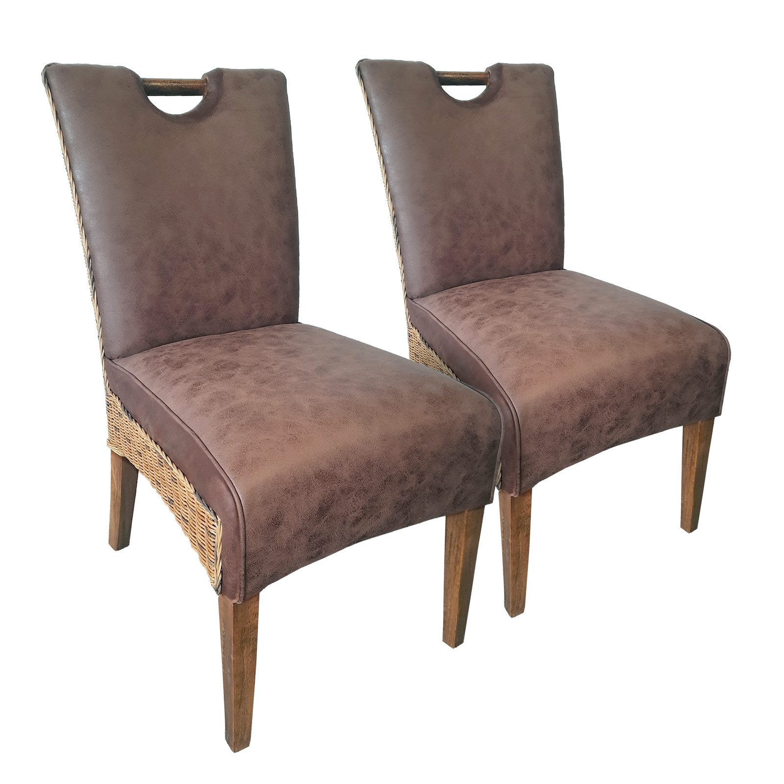 Amagohome Polsterstuhl Esszimmer Stühle Polsterstuhl Rattanstuhl Darwin Pol günstig online kaufen