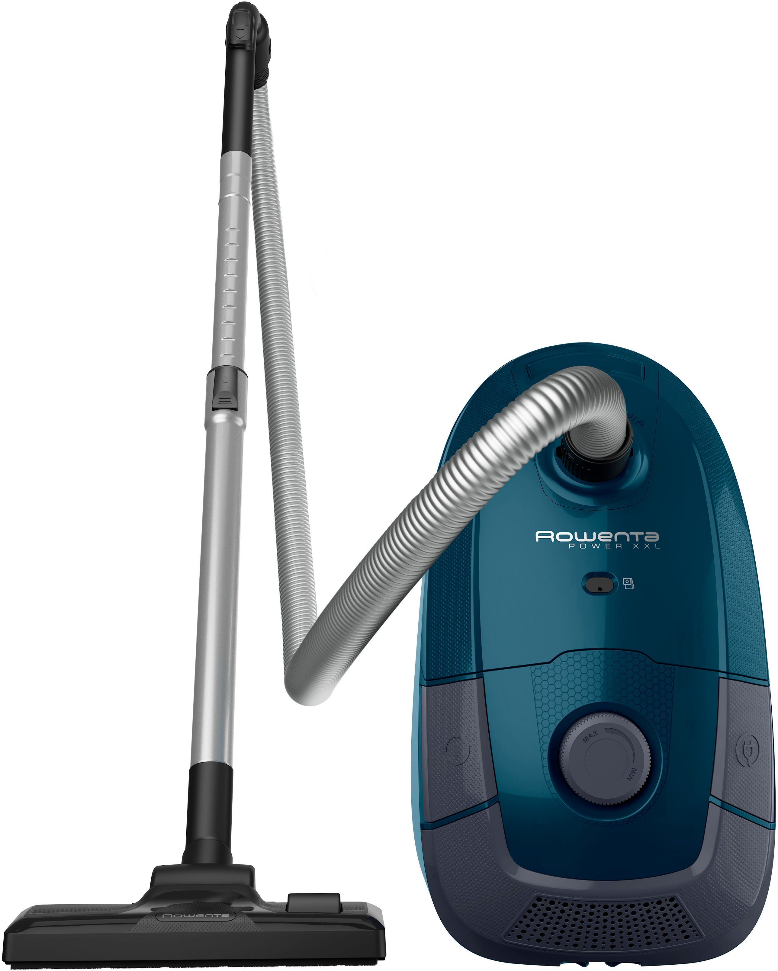 Rowenta Bodenstaubsauger Power XXL, Staubsauger mit Beutel, 900 W, 4,5 L Staubbehälter, 750 W, mit Beutel, 8,80 m Aktionsradius, niedriger Energieverbrauch, Zubehör, RO3126EA