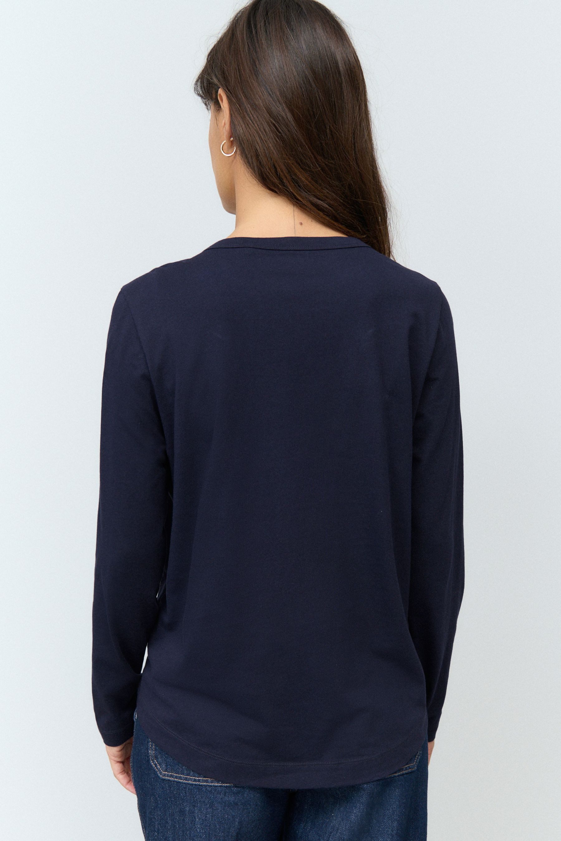 Next Langarmshirt Langarmshirt mit Rundhalsausschnitt und Streifen (1-tlg) – Bild 2 von 5