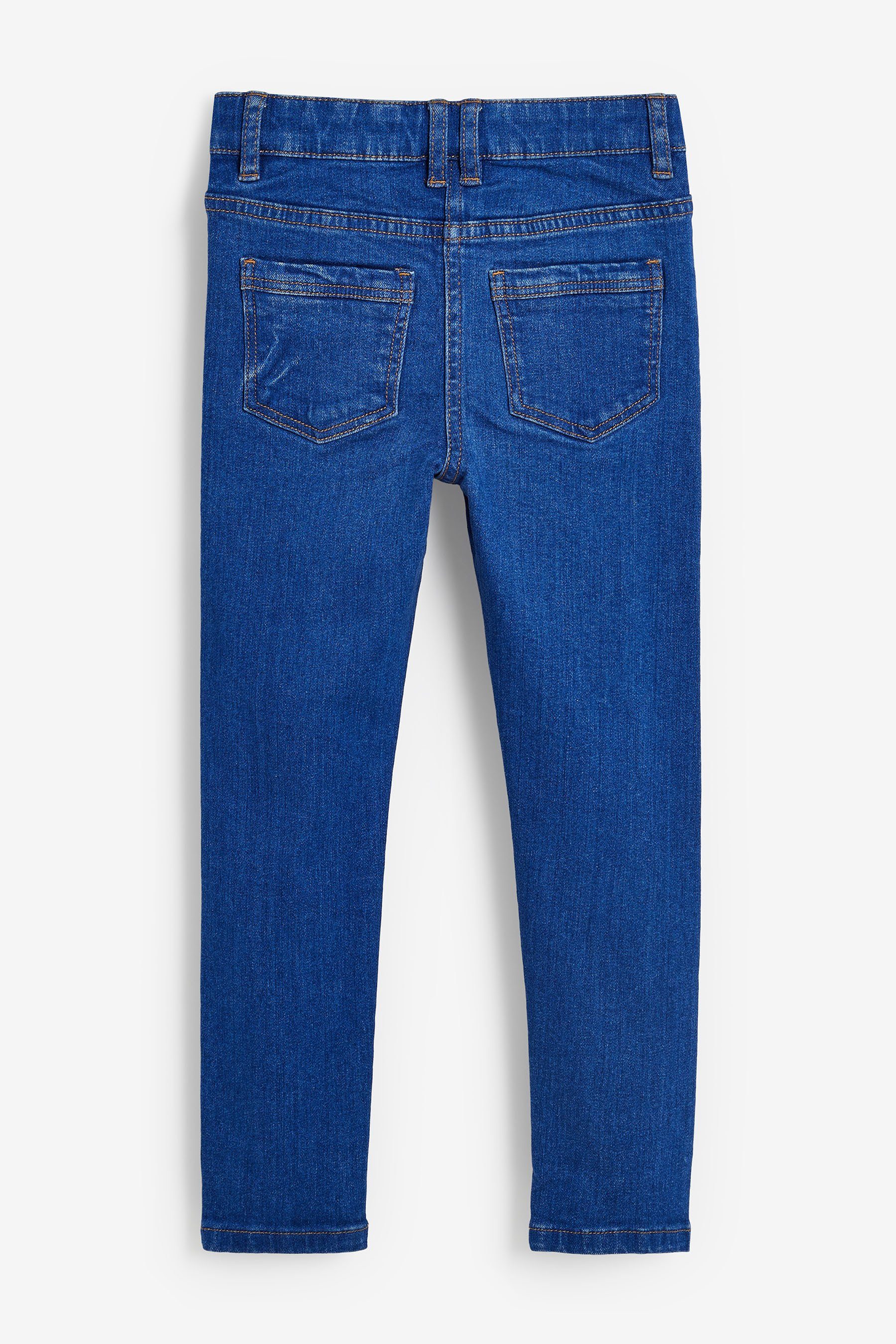 Slim Skinny Slim-fit-Jeans Denim Next Blue (3–16 Jeans (1-tlg) Bright Jahre) – Fit
