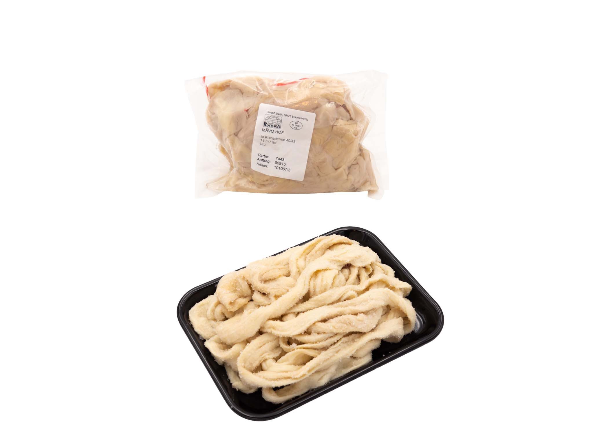 mävo Wurstkonserve Kranzdarm 40/43 1A 18mtr./ Bund (1 Bund/ Beutel)