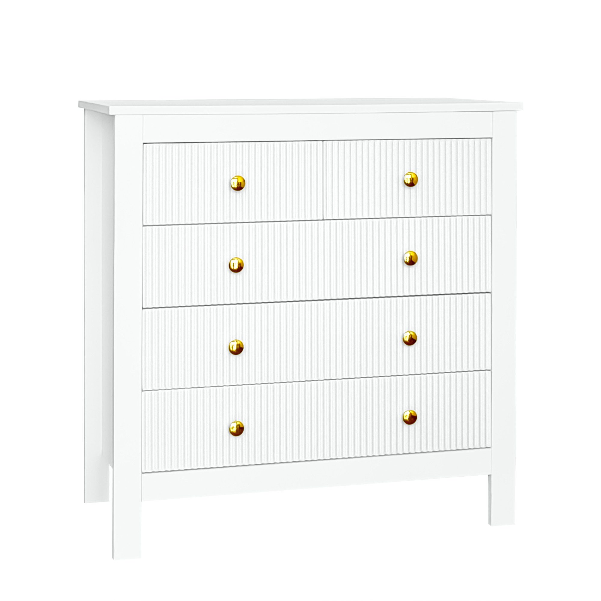 SOFTWEARY Schubkastenkommode (79/40/81 cm), Kommode mit Schubladen, Mehrzweckschrank