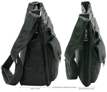 BAG STREET INTERNATIONAL Schultertasche Damen Umhängetasche - sportlich - viele Fächer