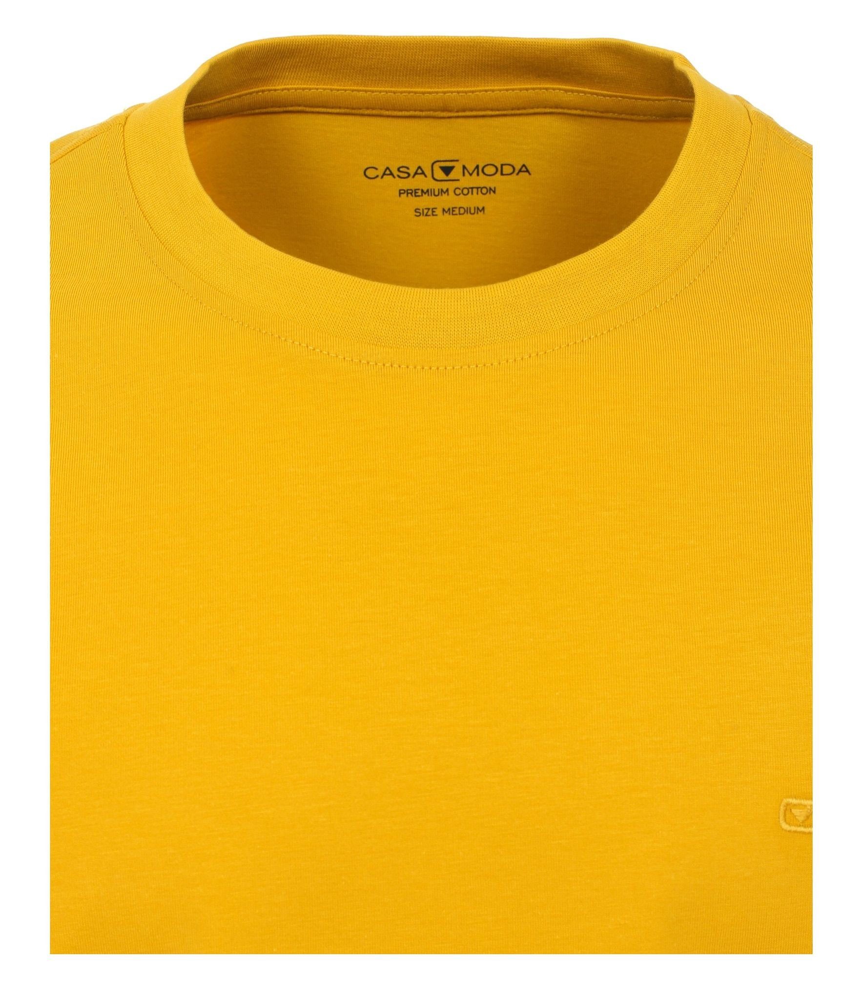 unifarben T-Shirt T-Shirt (539) CASAMODA 004200 Gelb