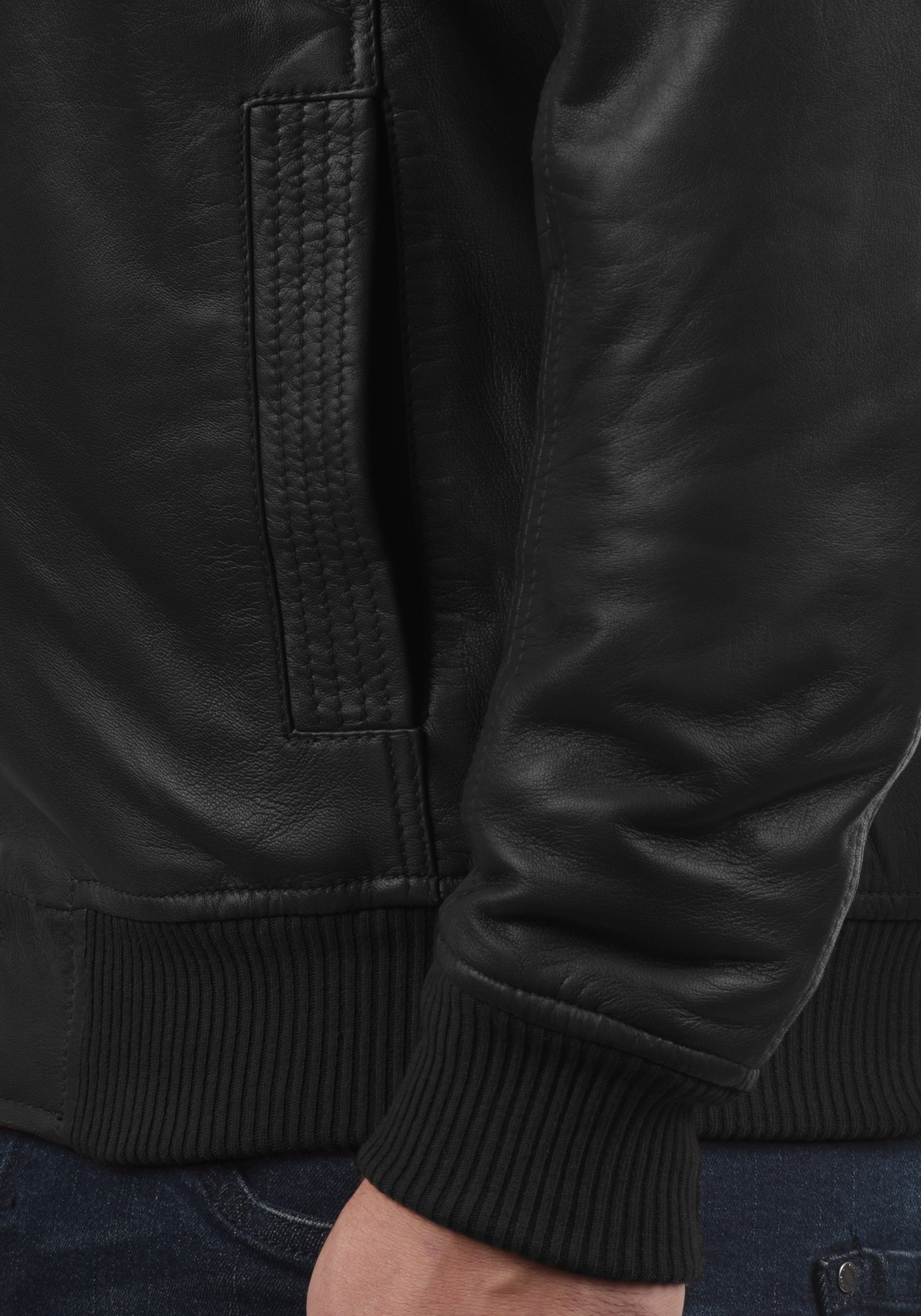 Solid Lederjacke aus Black 100% (S9000) Schafsleder SDFamash Bikerjacke