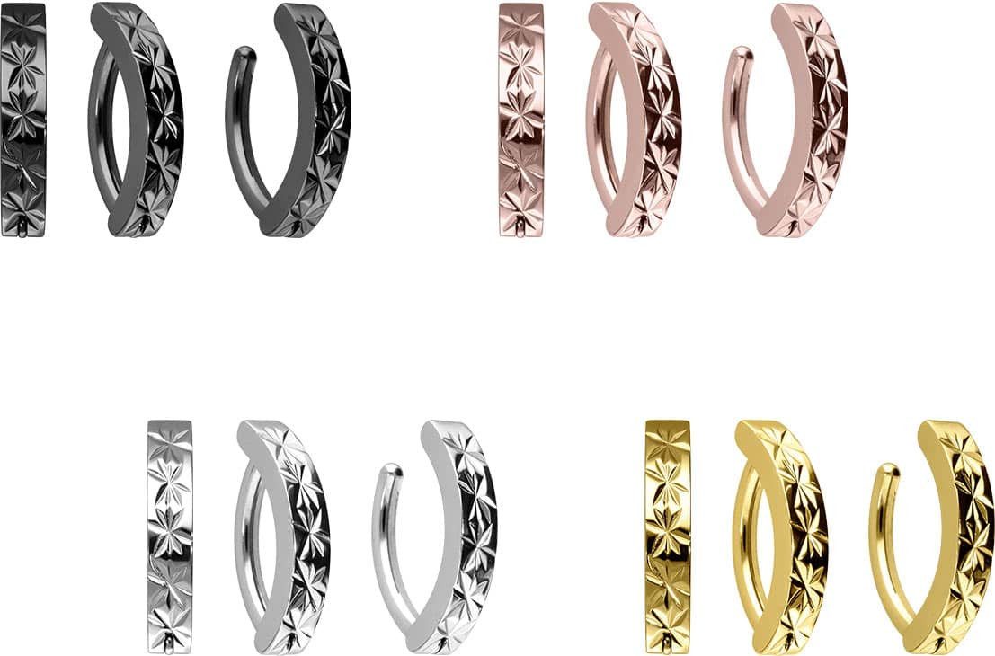 PIERCINGLINE Bauchnabelpiercing Titan Bauchnabelclicker BOGEN + DESIGN (Clicker, 1-tlg)