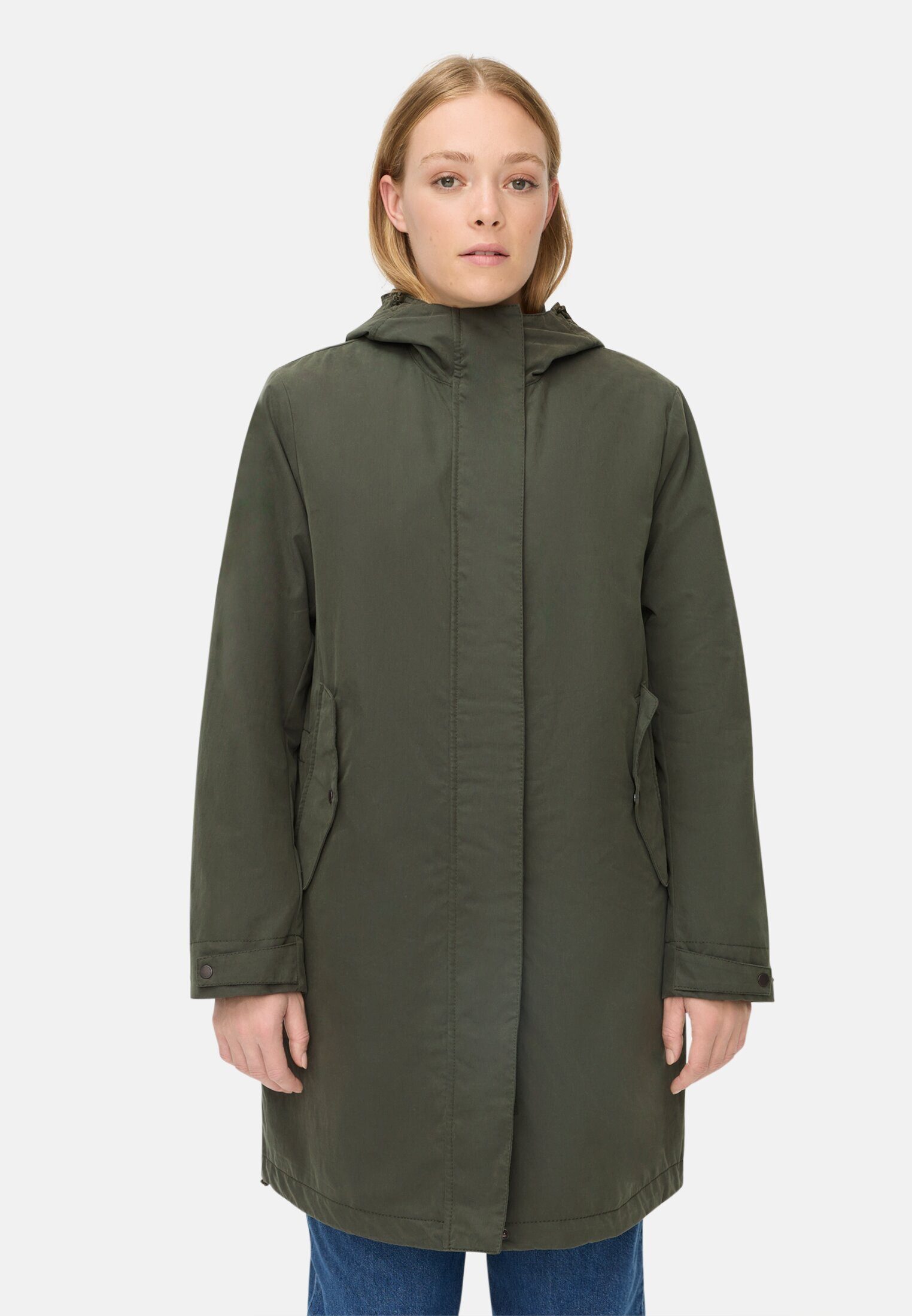 camel active Kurzmantel mit herausnehmbarem Innenfutter Langarm Kapuze Kapuze