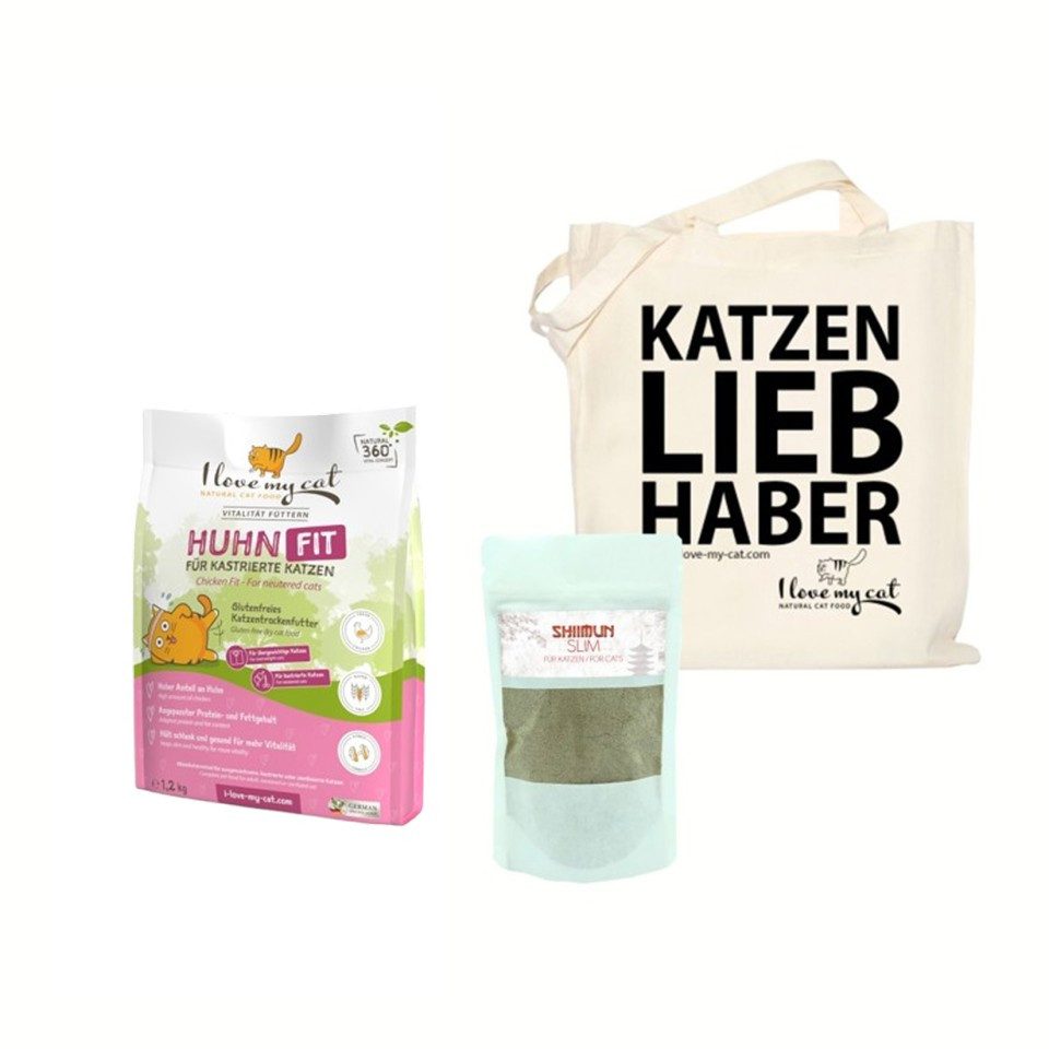 Bellfor I love my cat Sparset Trockenfutter mit Huhn für Katzen mit Übergewich, für: Katzen