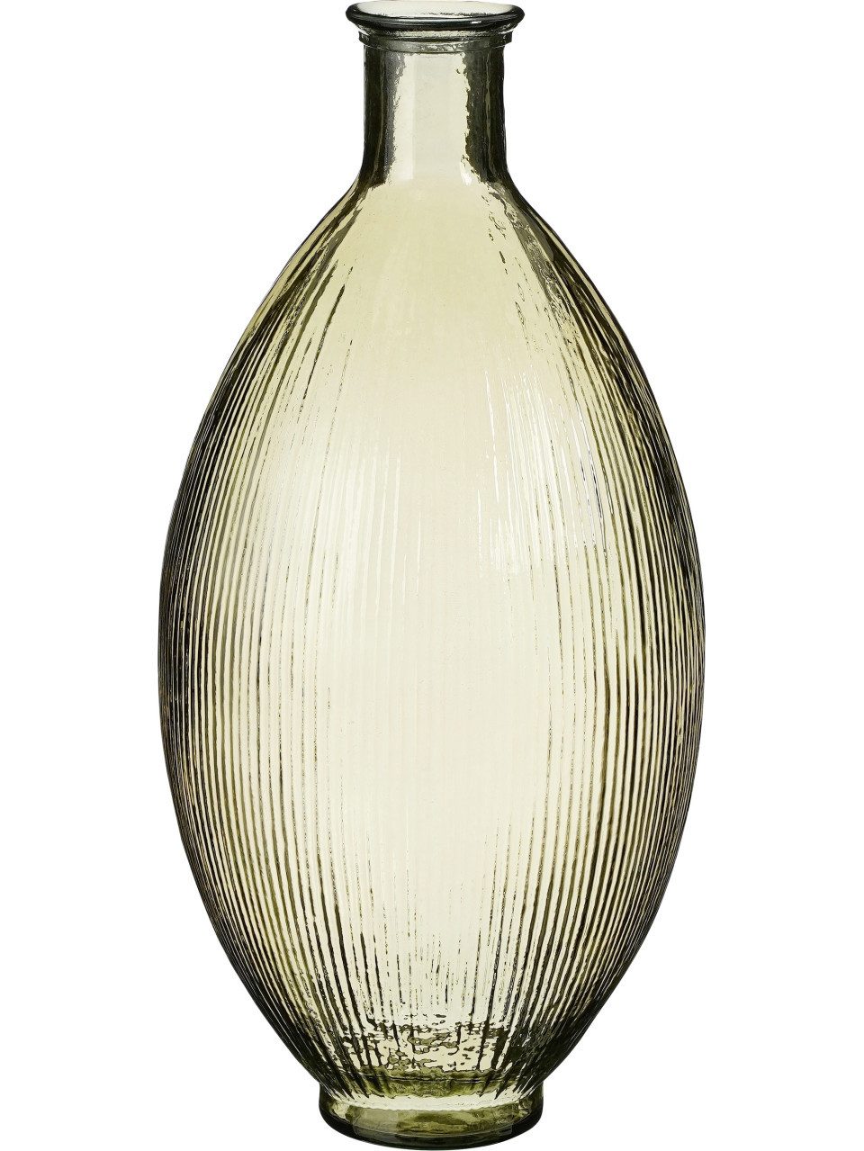 Mica Decorations Dekovase Mica Flaschenvase Firenza hellbraun Recyeltes Glas