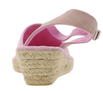 s.Oliver s.Oliver Sandalette modische Damen Keilabsatz-Espadrilles mit Sternmuster Trend-Sandale Rosa Outdoorschuh