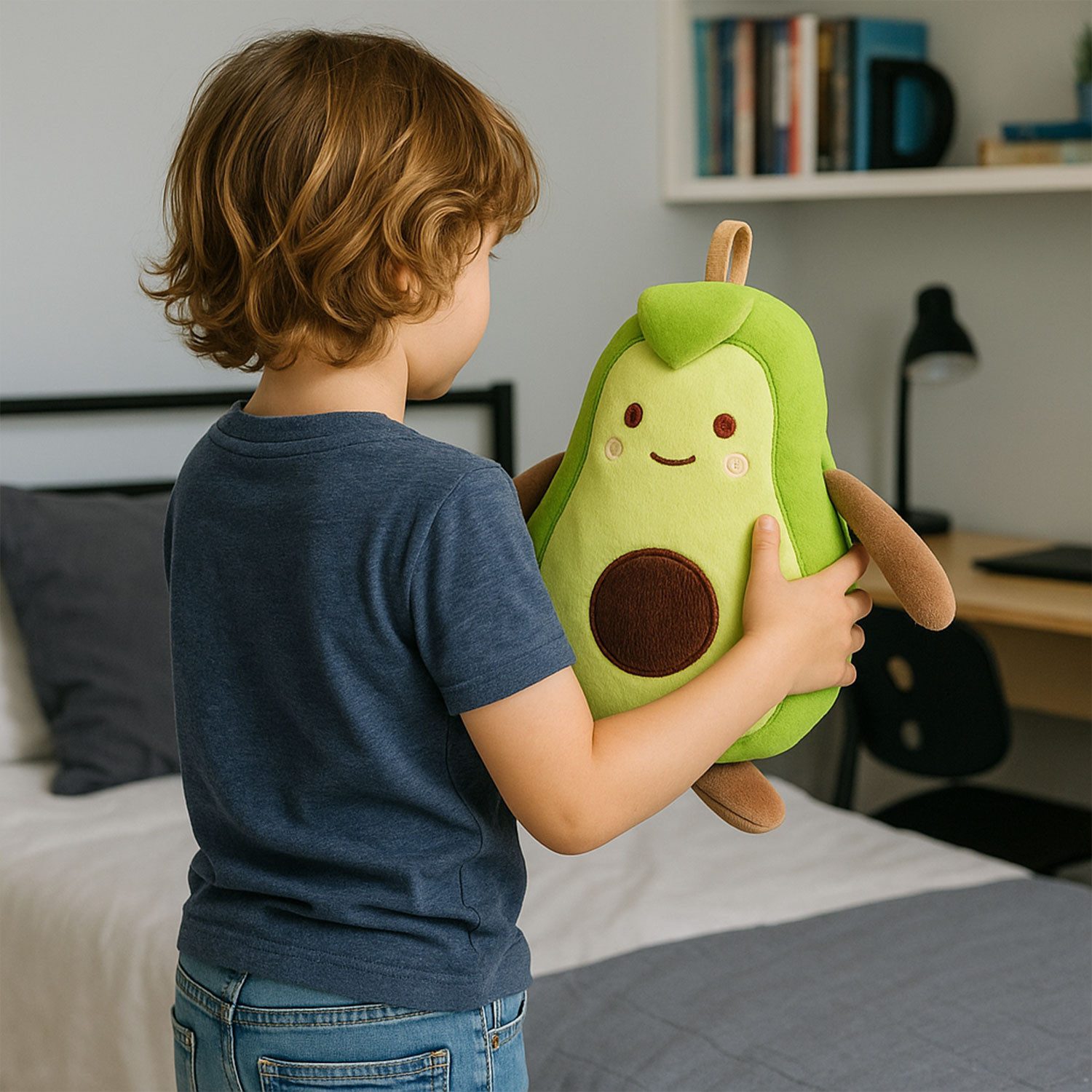 Jungengel Dekokissen Avocado Plüschtier 35cm Avokado Plüschkissen Kinderkis günstig online kaufen