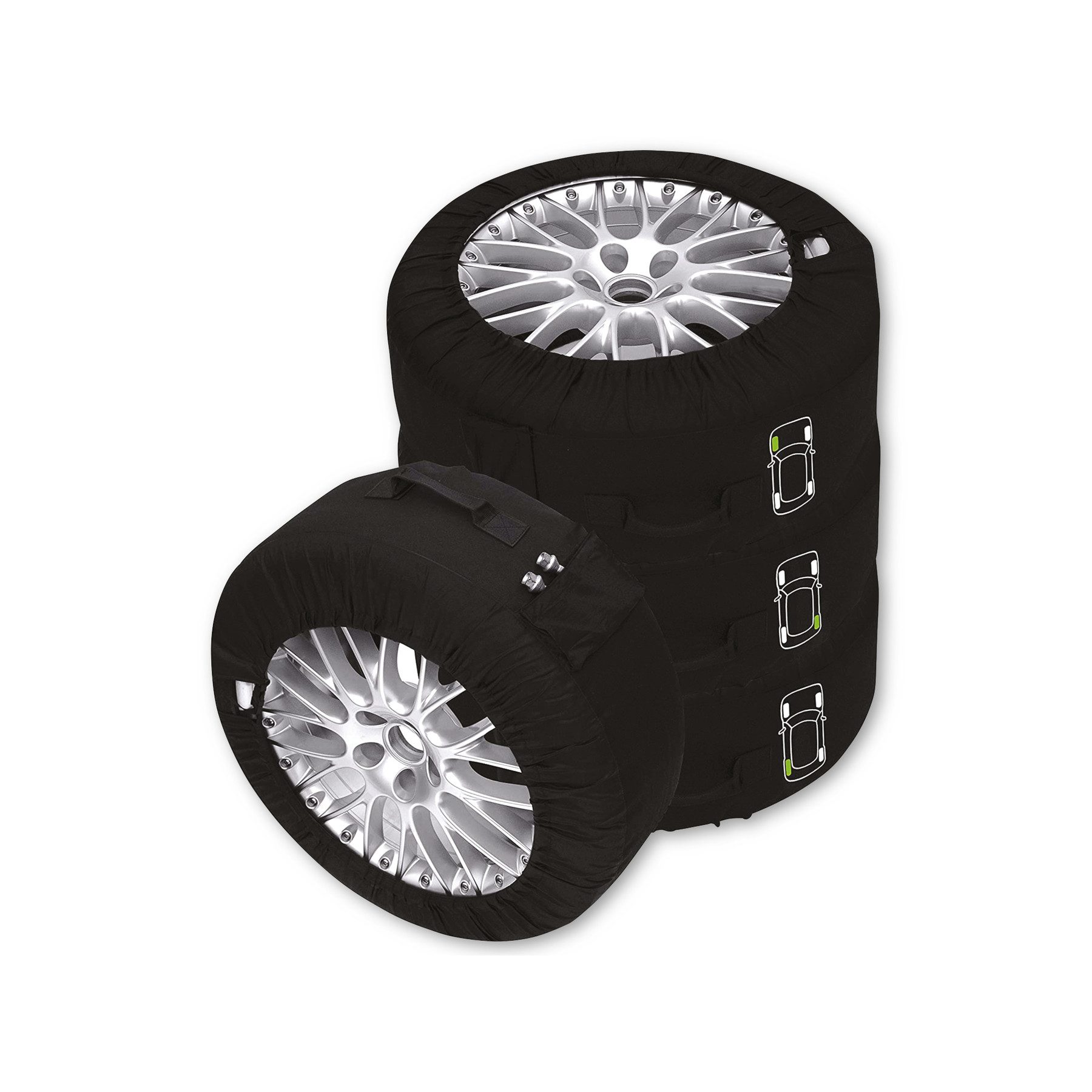 IWH Hubwagen IWH Reifenhüllen-Profi-Set XL, 4 Stück, Ø max. 76