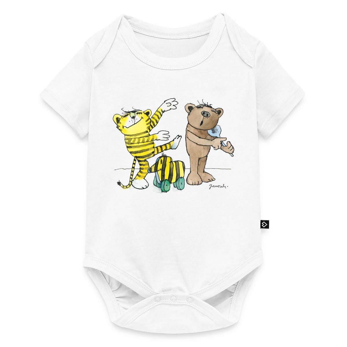 Kurzarmbody Janosch Tiger Und Bär Machen Musik Kurzarm Tages Baby Body