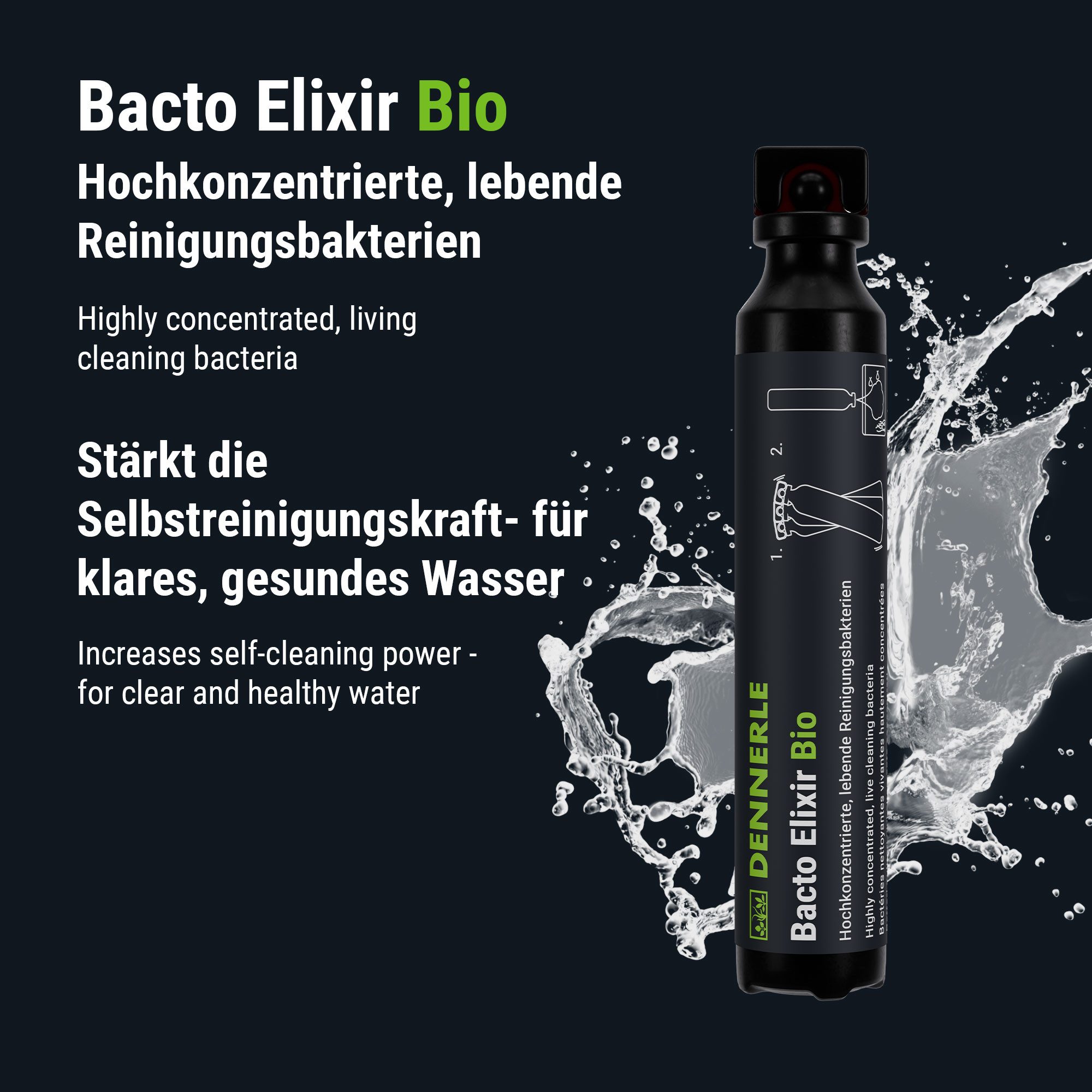 DENNERLE Aquariumpflege Bacto Elixir Bio, 50 ml
