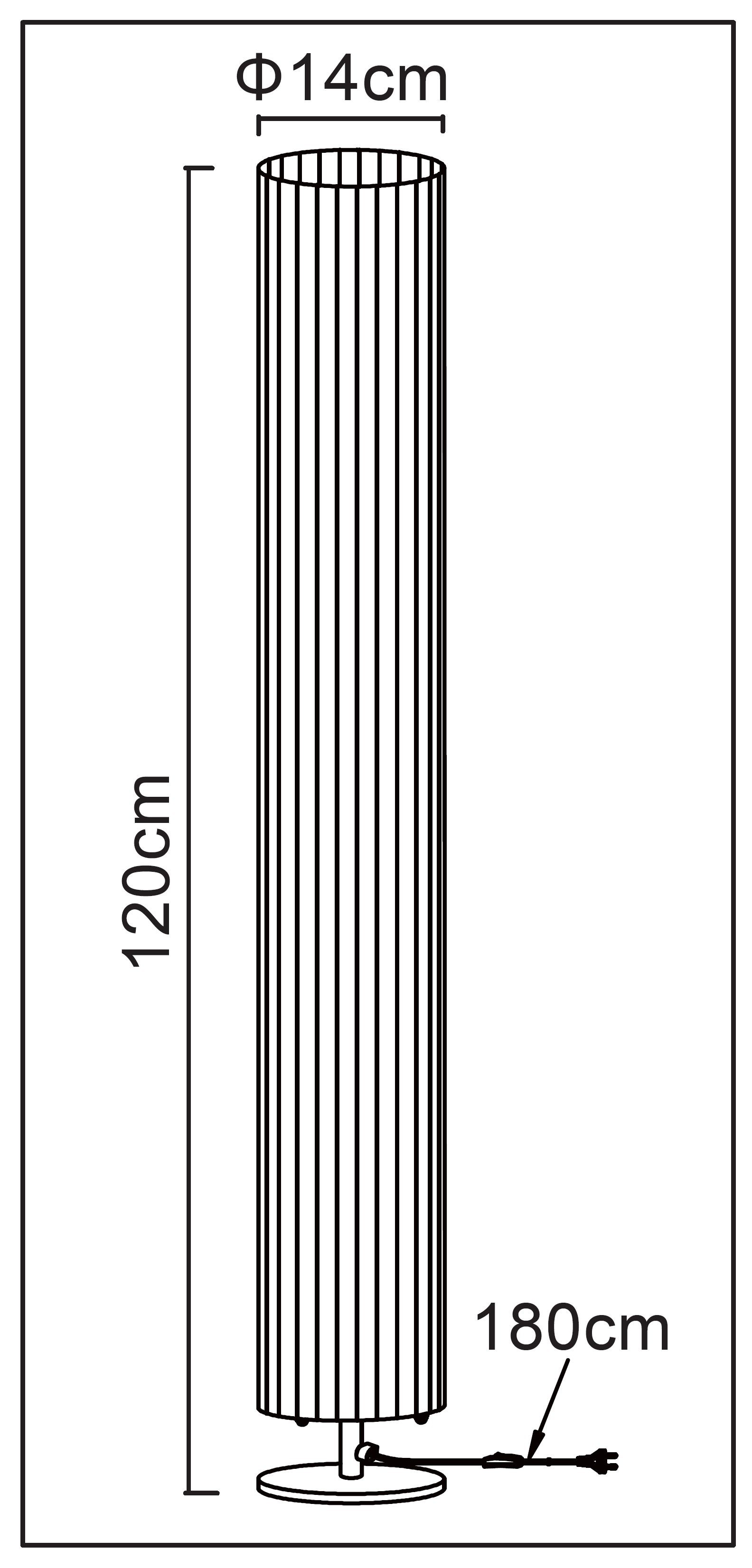 TRANGO Stehlampe, 120R Design Plissee Stehleuchte günstig online kaufen