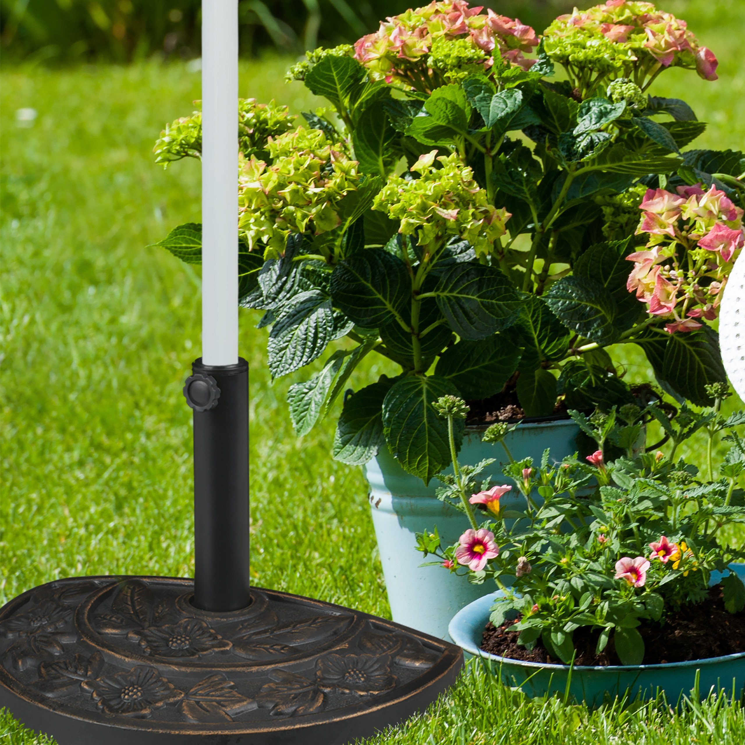 relaxdays Schirmhalter Sonnenschirmständer halbrund günstig online kaufen