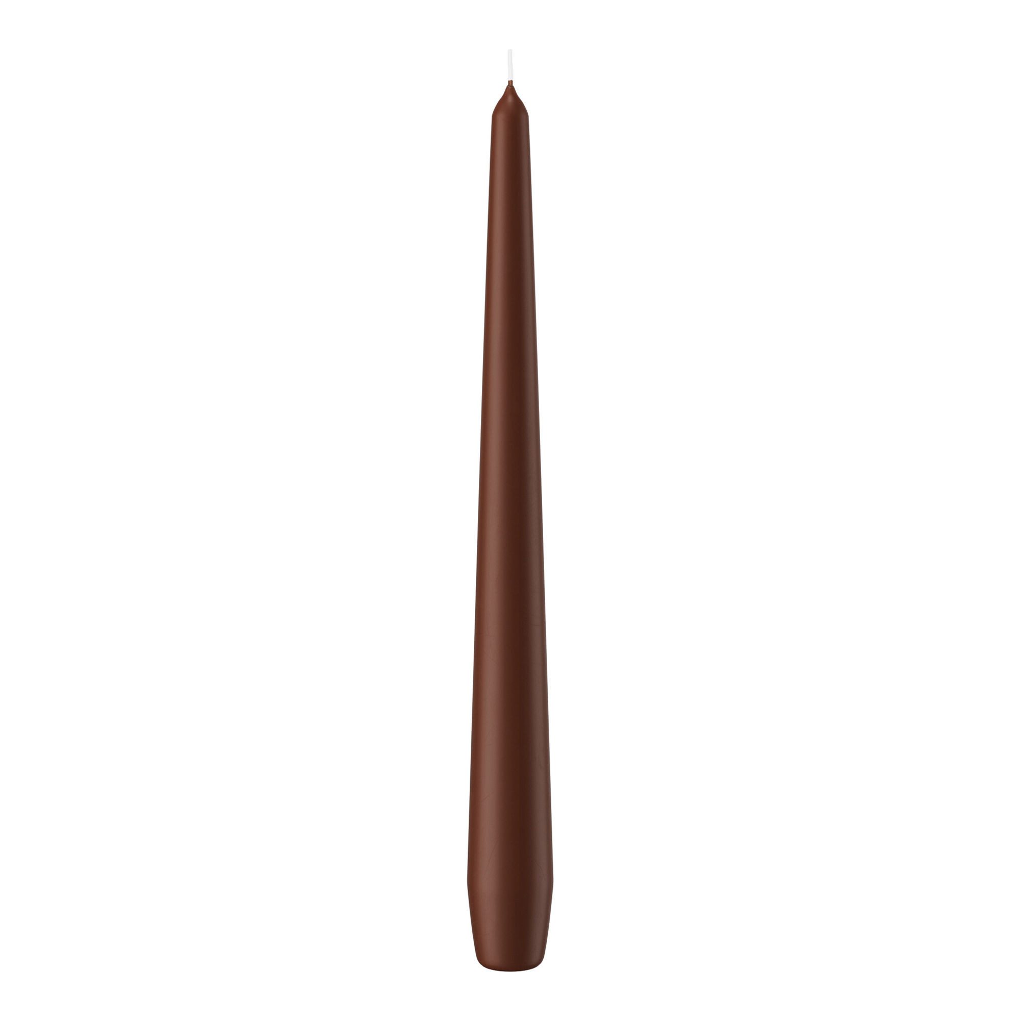 Wiedemann Kerzen Spitzkerze Spitzkerzen (konische Kerzen) Kastanie Braun 250 x Ø 25 mm, 12 Stück