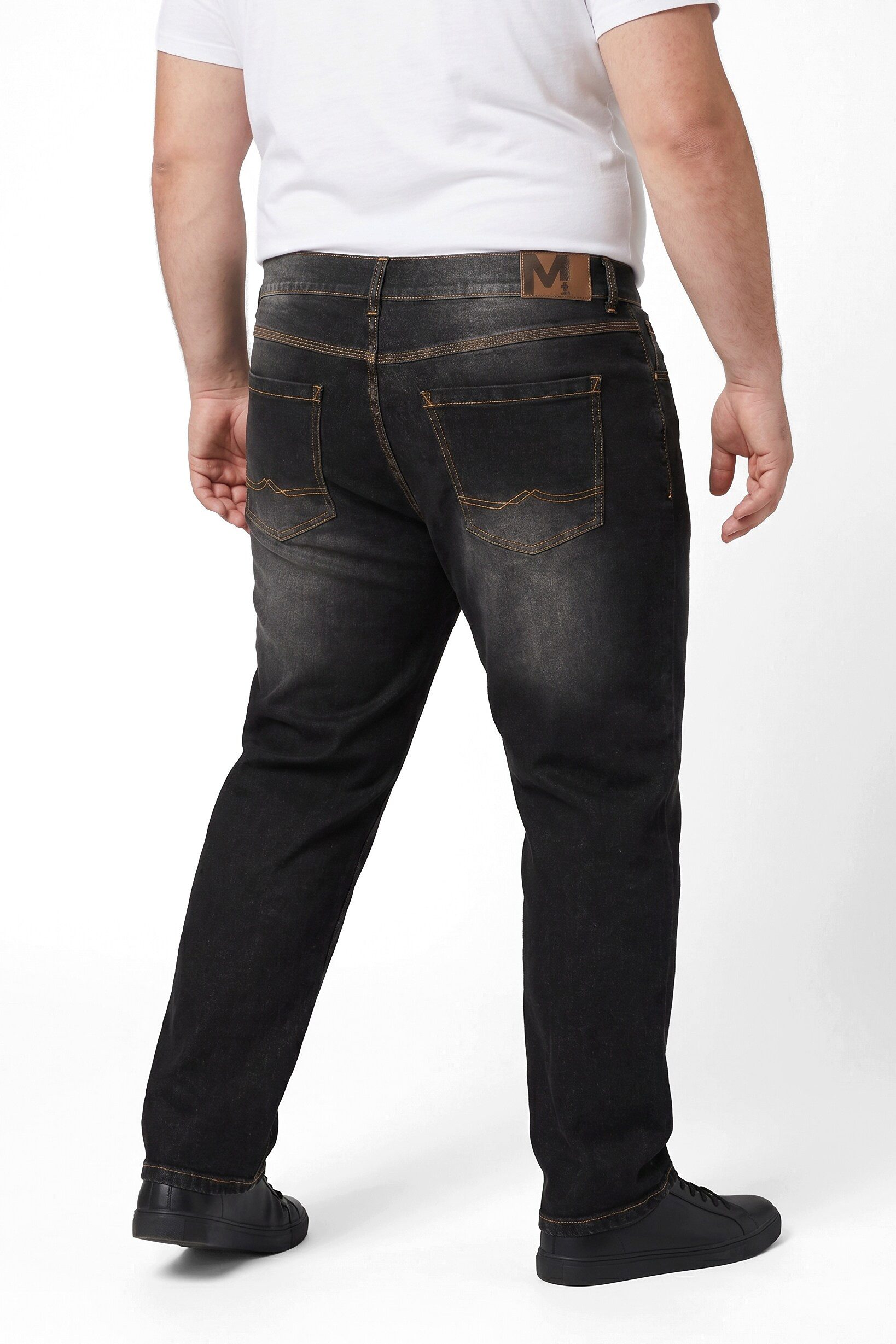 Men Plus 5-Pocket-Jeans Jeans Denim Tapered Loose Fit 5-Pocket