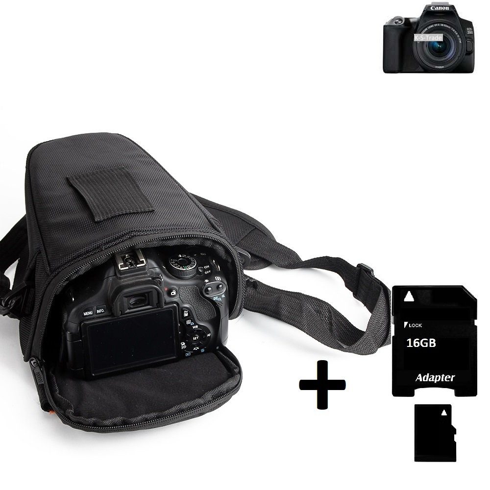 K-S-Trade Kameratasche, Schultertasche kompatibel mit Canon EOS 250D Colt  Kameratasche für Systemkameras DSLR DSLM SLR, Bridge etc., + 16GB  Speicherkarte Schutzhülle Gürteltasche schwarz online kaufen | OTTO