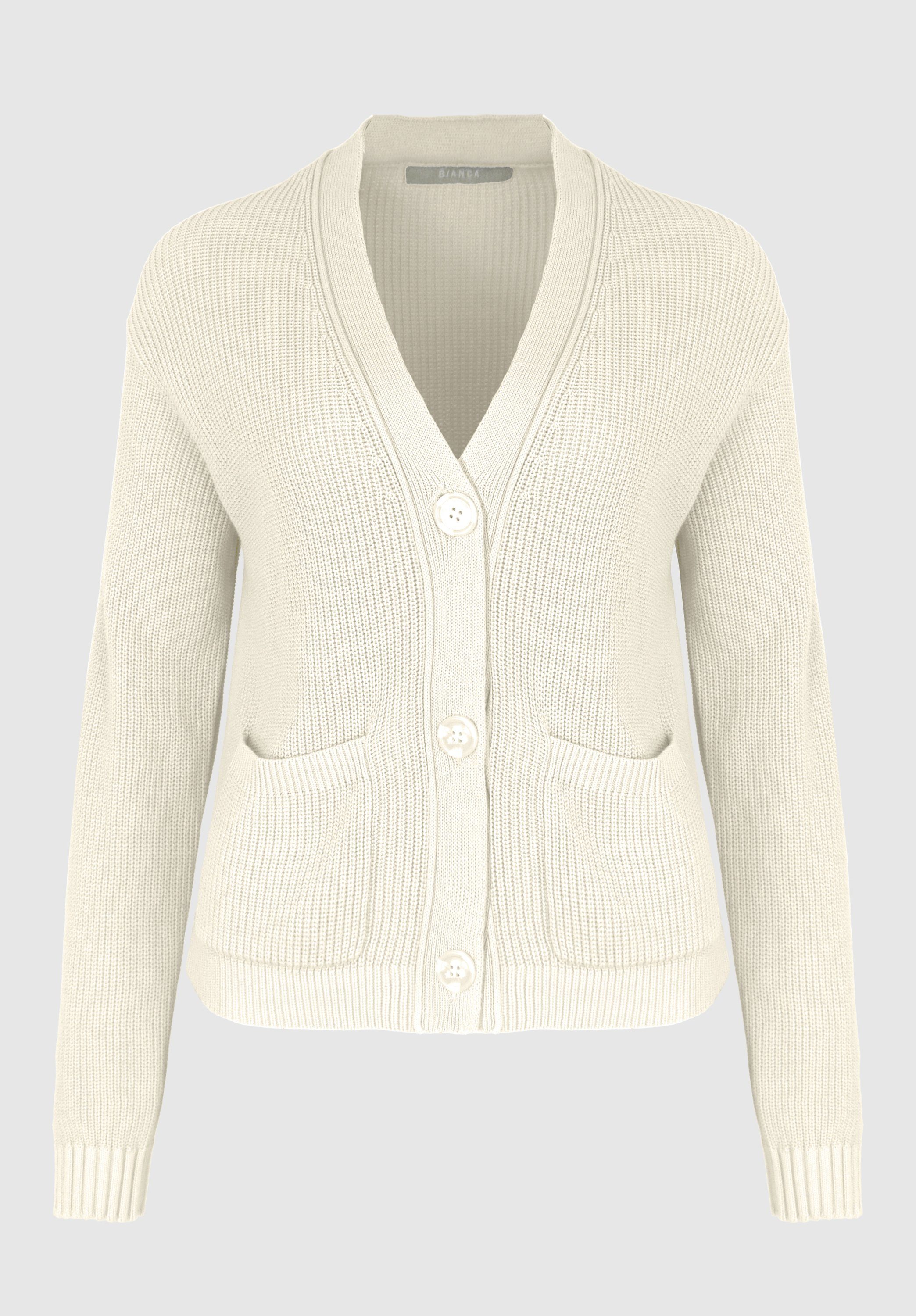 bianca Cardigan VADIS mit modernem Taschendetail