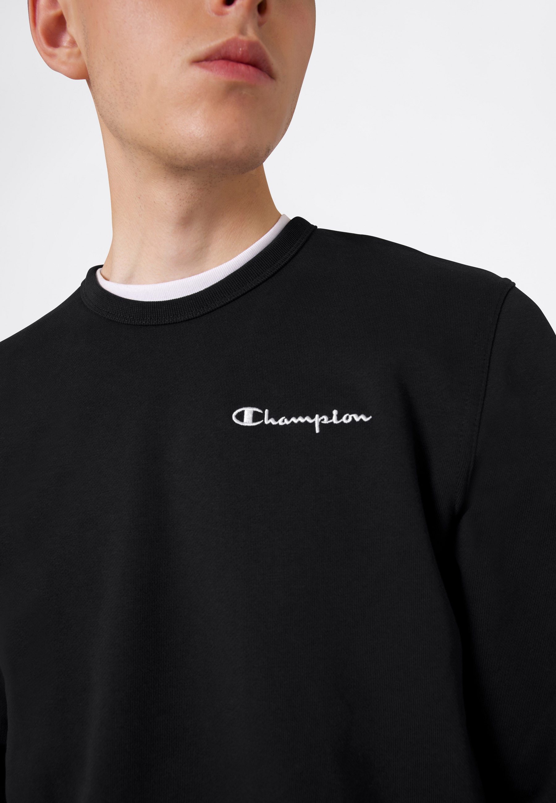 Champion Sweatshirt ICONS CONTRAST Fleece Crewneck Sweatshirt mit Crewneck-Ausschnitt, aus Baumwolle und Polyester