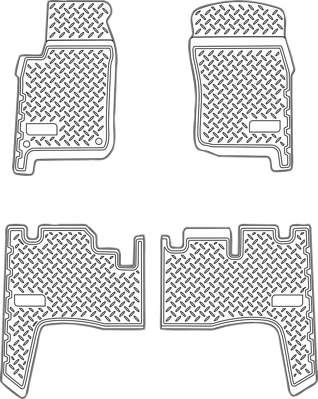 RECAMBO Passform-Fußmatten CustomComforts (4 St), für Toyota Land, Cruiser Typ J7 1985 - 1994, perfekte Passform | Automatten