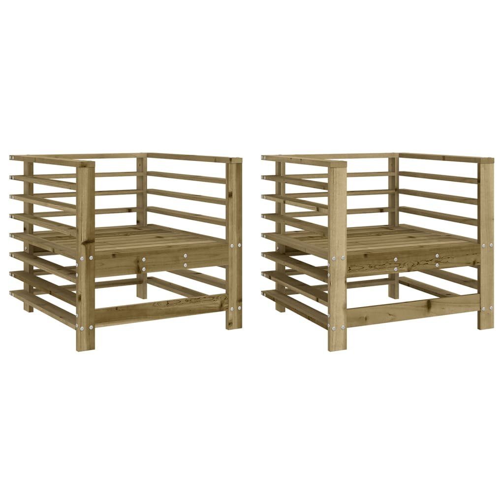 vidaXL Sofaelement Gartenstühle 2 Stk. Kiefernholz günstig online kaufen