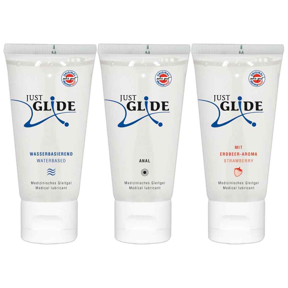 Just Glide Analgleitgel Just Glide 3x50 ml, 1-tlg., 3 Just Glide Gleitgele im Set, Wasserbasis, Toys, Anal