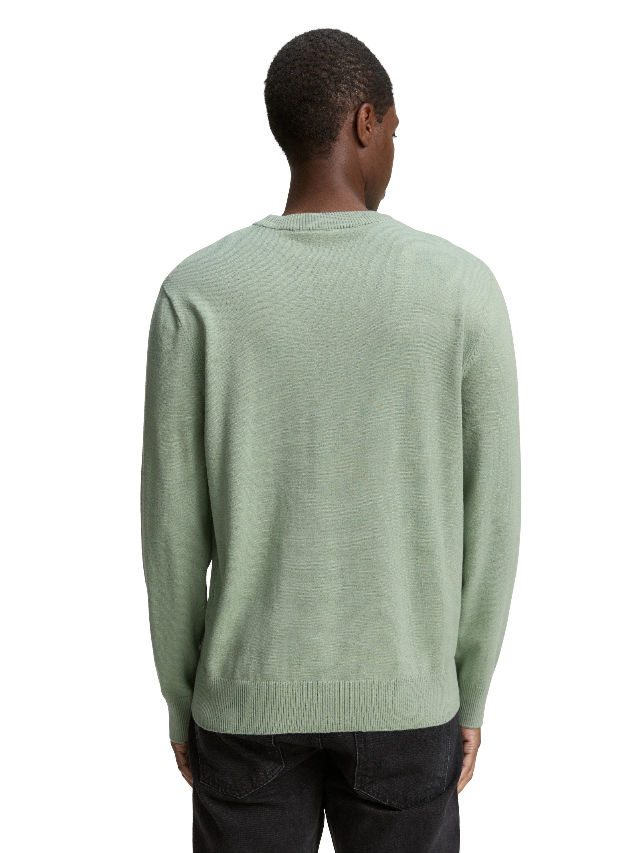 TOM TAILOR Denim Strickpullover in melierter günstig online kaufen