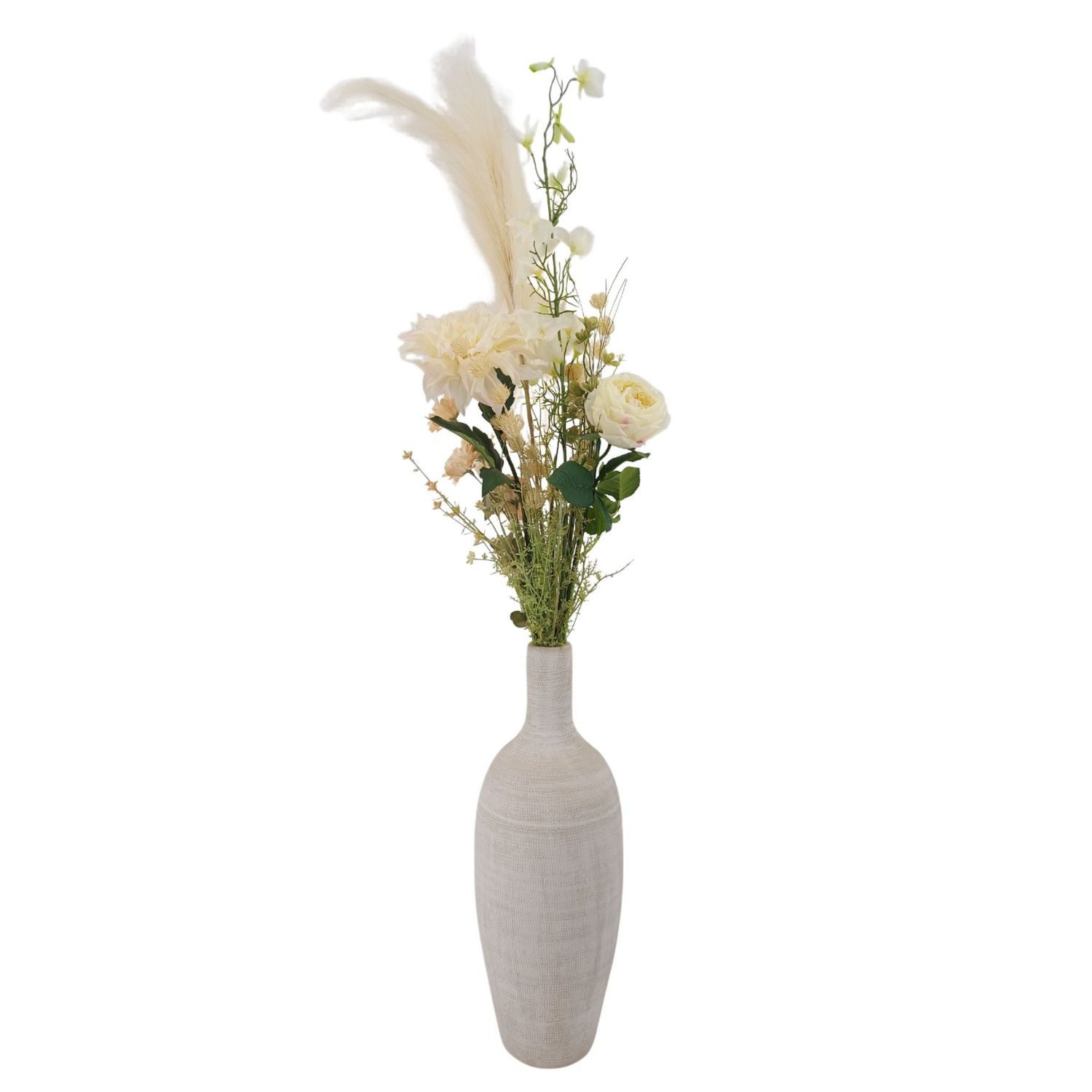 CreaFlor Home Bodenvase Tokio, Farbe: Grau, Höhe: 50cm