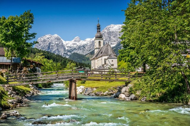 Papermoon Fototapete »Bavarian Alps«, glatt-Otto