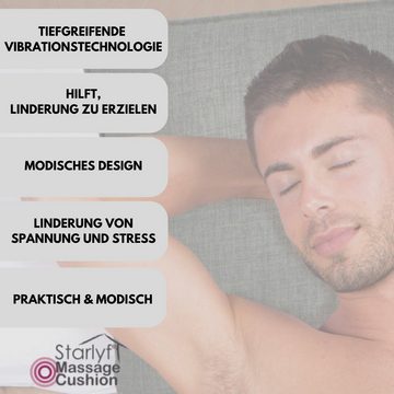 Starlyf Massagekissen Massage Cushion, Spar Set 1-tlg., 1er oder 2er Pack, Massage Kissen mit Vibrationstechnik, 37x37 cm, grau