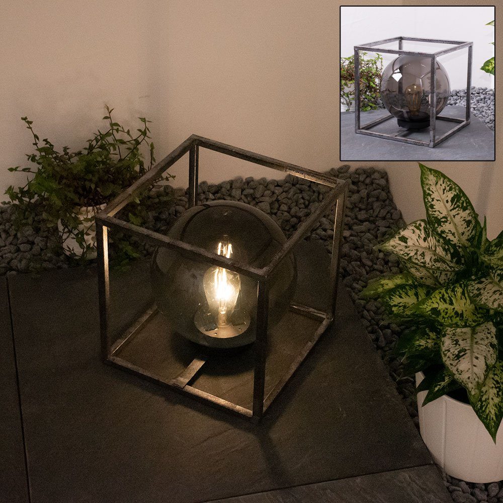 Gartenleuchte, LED Solar Außen Lampe Würfel Design Garten
