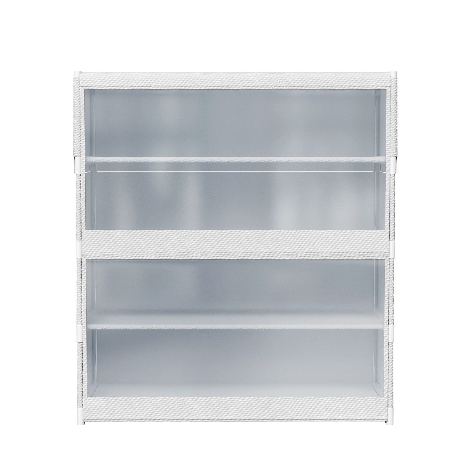 JEOBEST Schuhregal 4-stufiger Schuhschrank, mit Staubdichtem, Schuh-Organizer, Platzsparend, Schuhaufbewahrung aus Stoff, PP-Kunststoff – Bild 5 von 5