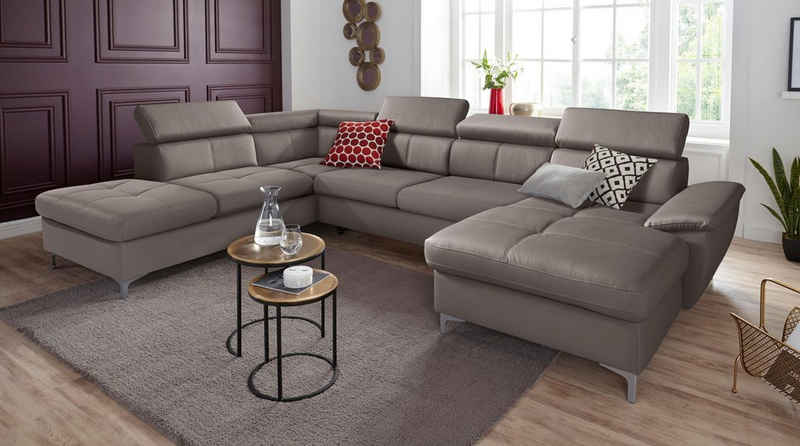 exxpo - sofa fashion Wohnlandschaft Azzano, wahlweise mit Bettfunktion, U-Form