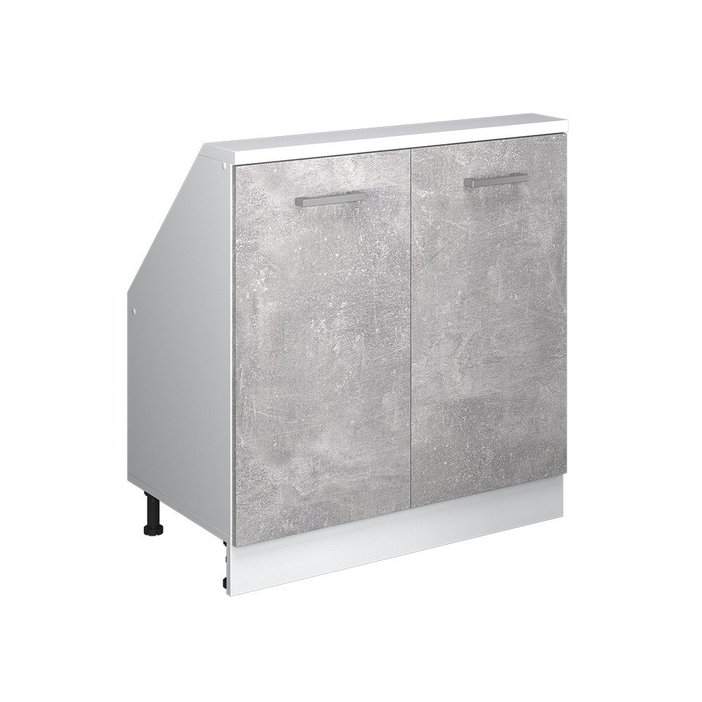 Vicco Unterschrank R-Line, Beton/Weiß, 80 cm günstig online kaufen