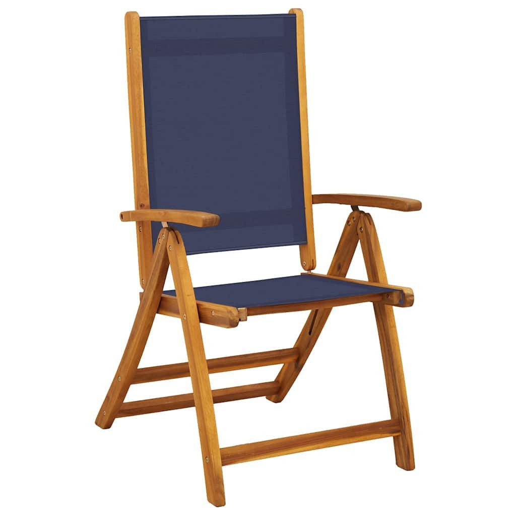 vidaXL Gartenstuhl Klappstühle, 8-teilig, Massivholz und Textilene (8 St)