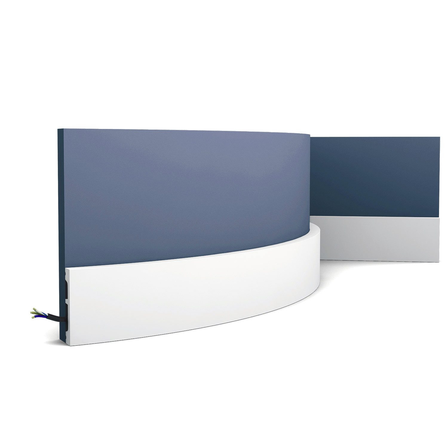 Orac Decor Flexprofil SX157F SQUARE flexible Sockelleiste Wandleiste Zierleiste 2 m (Profilleiste, 1-St., Flexible Sockelleiste, Stuckleiste, Zierleiste, 2 m), Profilleiste