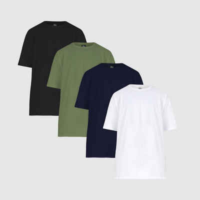 Smilodox T-Shirt ESSENTIAL 4er Oversize T-Shirt Oversize, 100% Baumwolle
