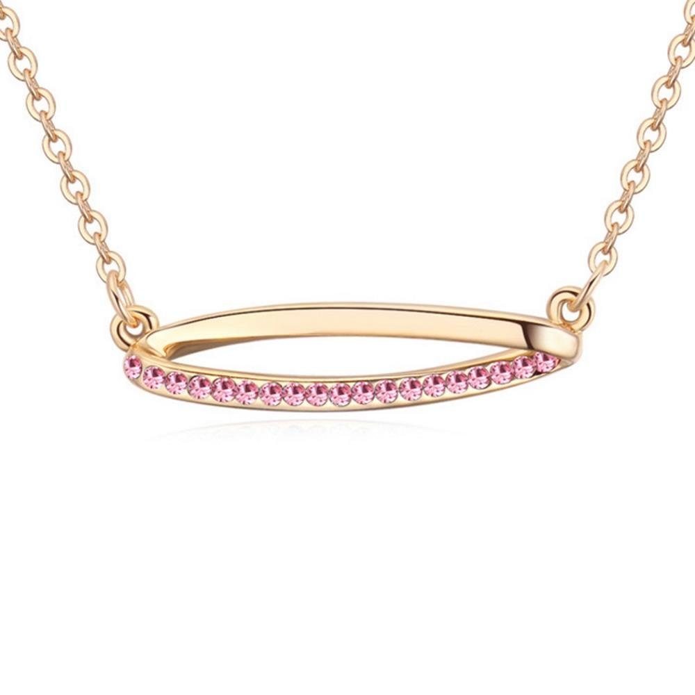 Ketten-Set Kette Pink Barrette Gold aus Messing Damen