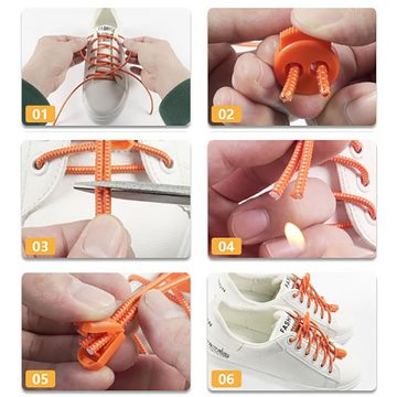 CoolBlauza Schnürsenkel Elastische Schnürsenkel, keine Schnürsenkel Slip-On, Schnellverschluss,120 cm für Sport, Jugend & Senioren