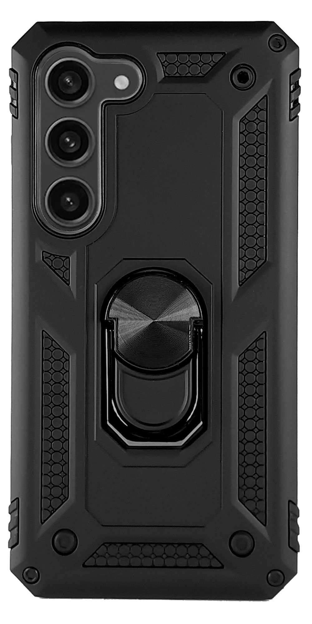 Traumhuelle Handyhülle RING HÜLLE Armor Handy Outdoor Case Standfunktion Finger-Halterung 5G, Cover für magnetische KFZ Halterung Shield Bumper 360° drehbarer Ring