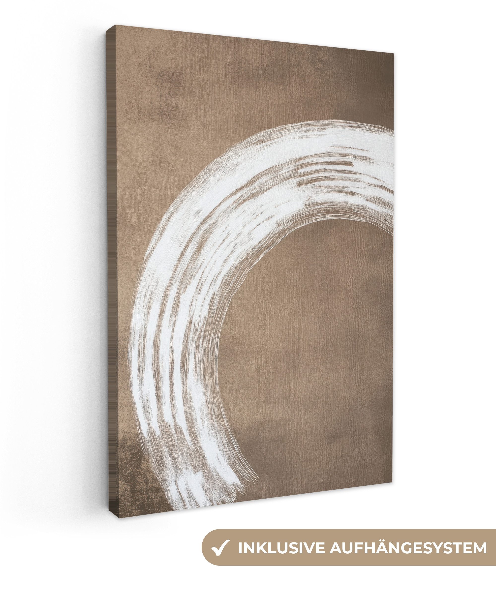 OneMillionCanvasses® Leinwandbild Farbe - Braun - Japandi, Fotodruck (1 St) günstig online kaufen