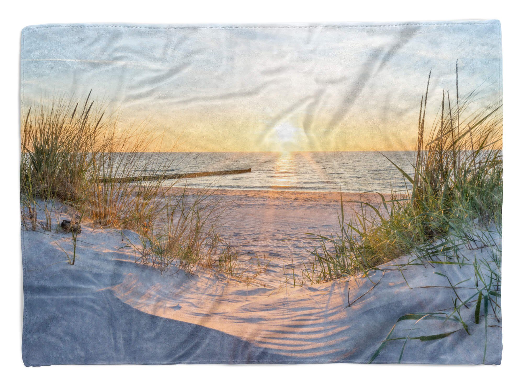 Handtücher Handtuch Strandhandtuch Saunatuch Kuscheldecke mit Fotomotiv Ostsee Deutschland, Baumwolle-Polyester-Mix (1-St), Handtuch