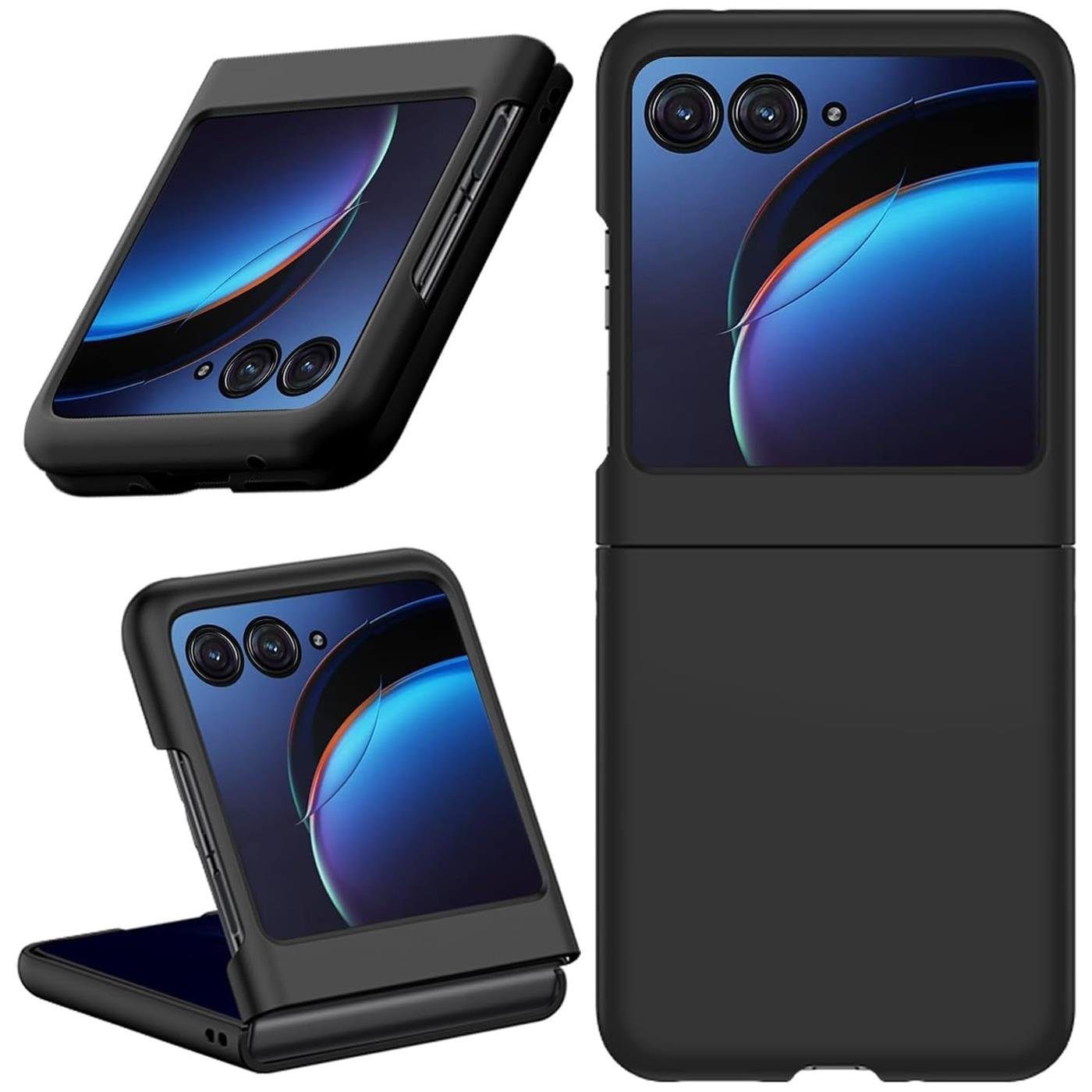 CoolGadget Handyhülle Black Series Handy Hülle für Motorola Razr 40 Ultra 6,9 Zoll, Edle Silikon Schlicht Robust Schutzhülle für Razr 40 Ultra Hülle